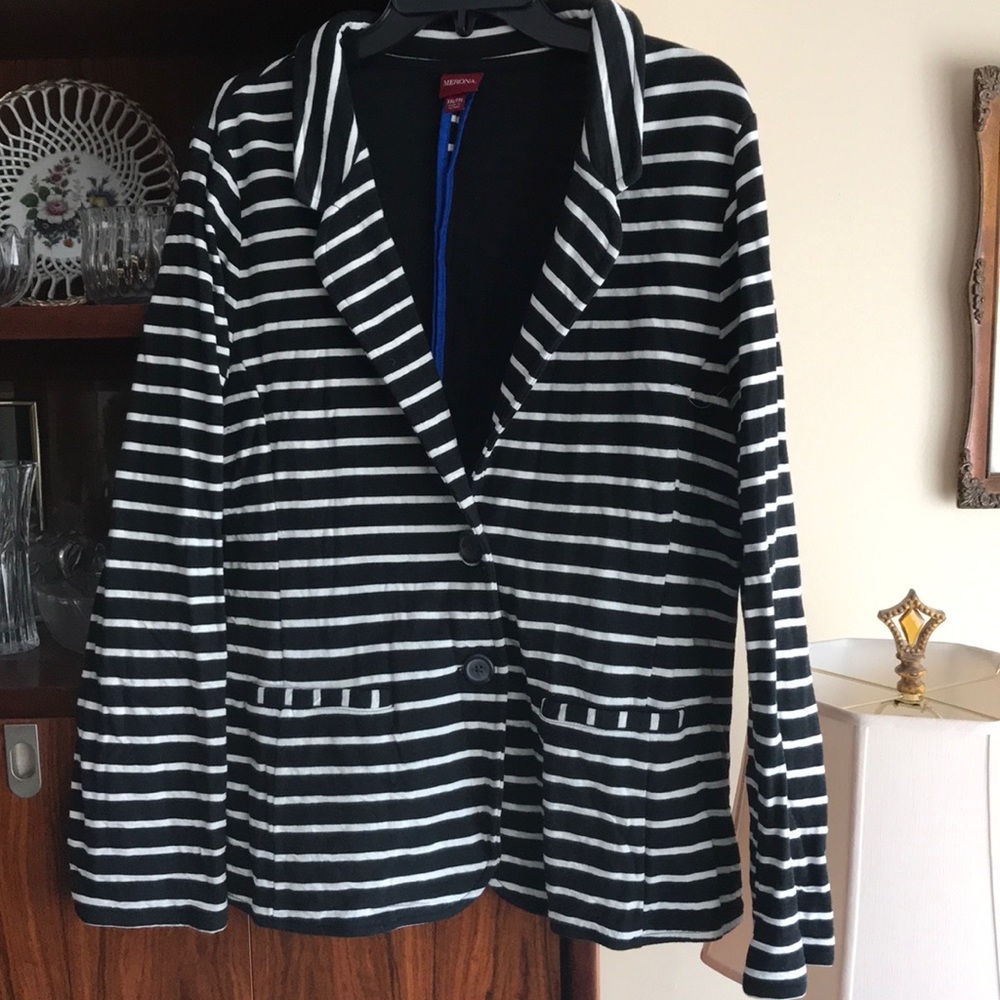 Merona cotton striped blazer